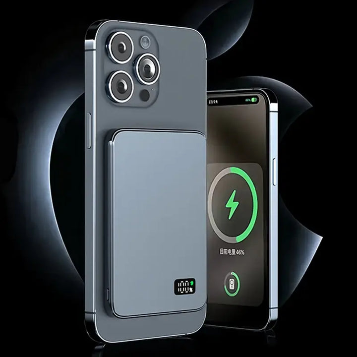 Blue MagSafe magnetic power bank