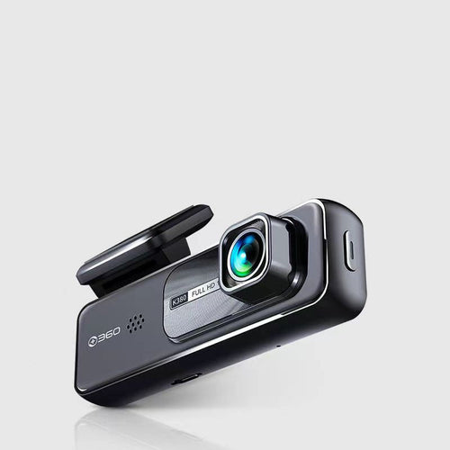 360 Dash Cam angled product view showing lens and top mount