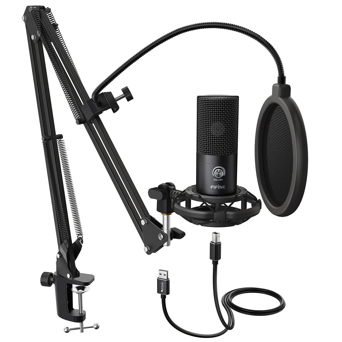 FIFINE T669 USB Condenser Microphone Kit source-backed product image