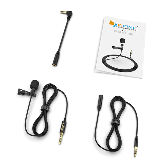 FIFINE Wired Lavalier Microphone Kit