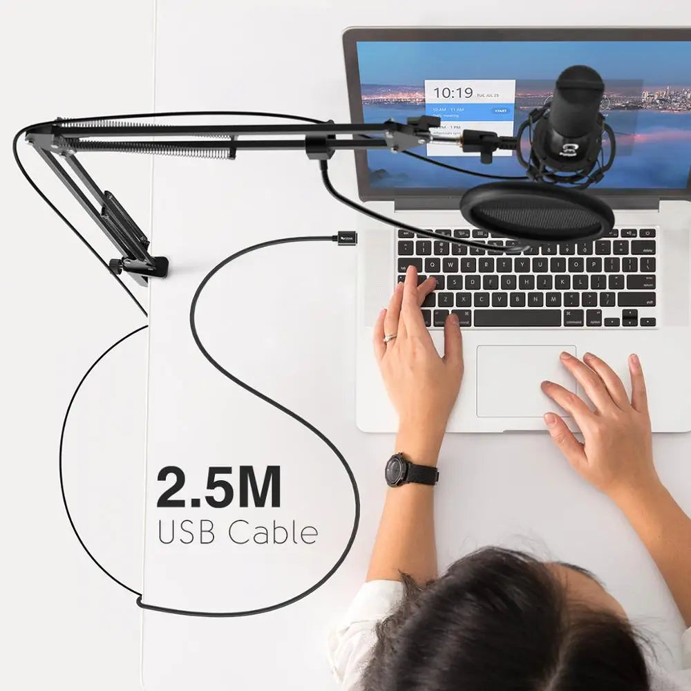 FIFINE T669 USB Condenser Microphone Kit source-backed product image