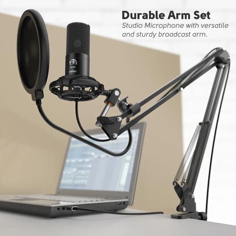 FIFINE T669 USB Condenser Microphone Kit source-backed product image