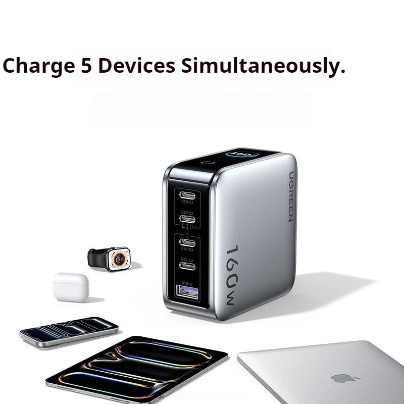 UGREEN 160W Five-Port GaN Charger source-backed product image