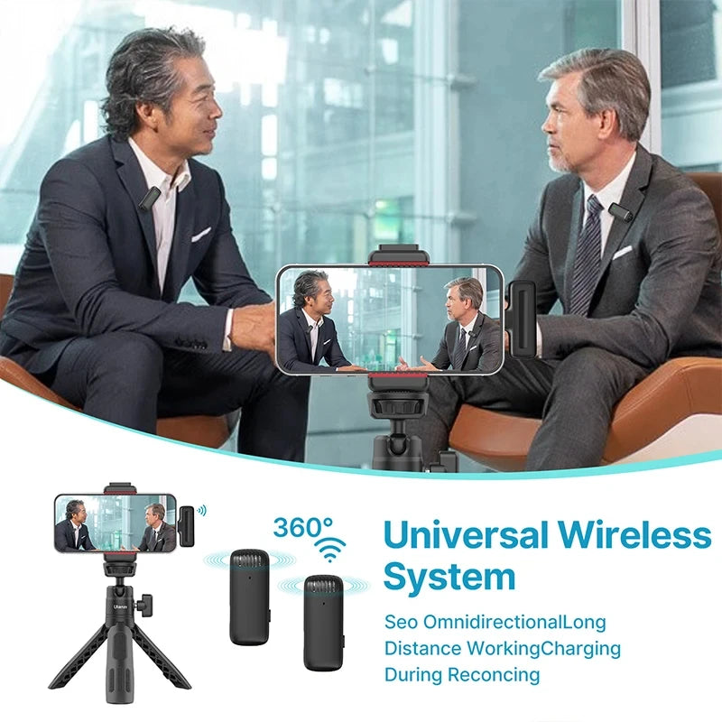 Ulanzi J12 Wireless Lavalier Microphone Kit source-backed product image
