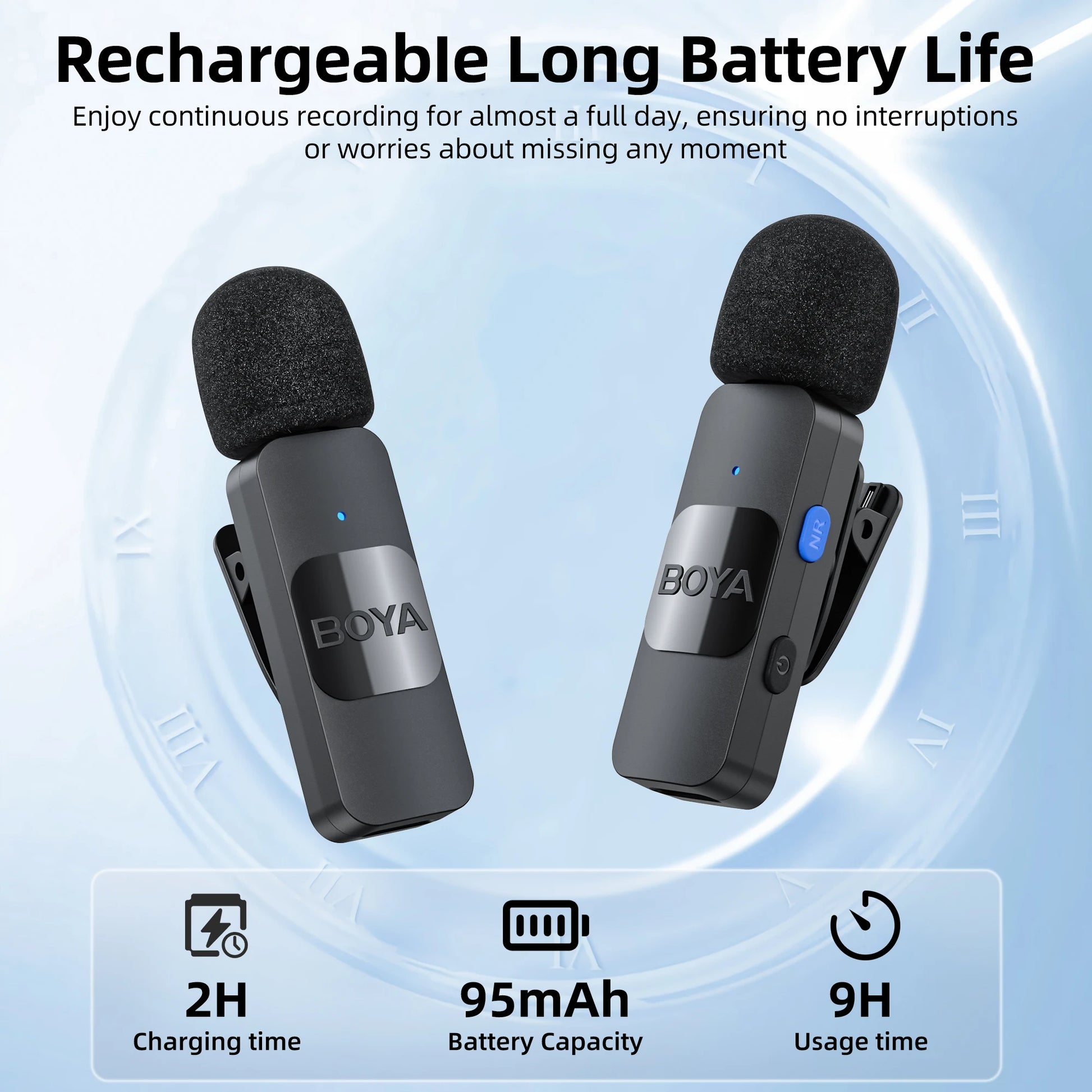 BOYA BY-V Pro Wireless Lavalier Microphone Kit source-backed product image