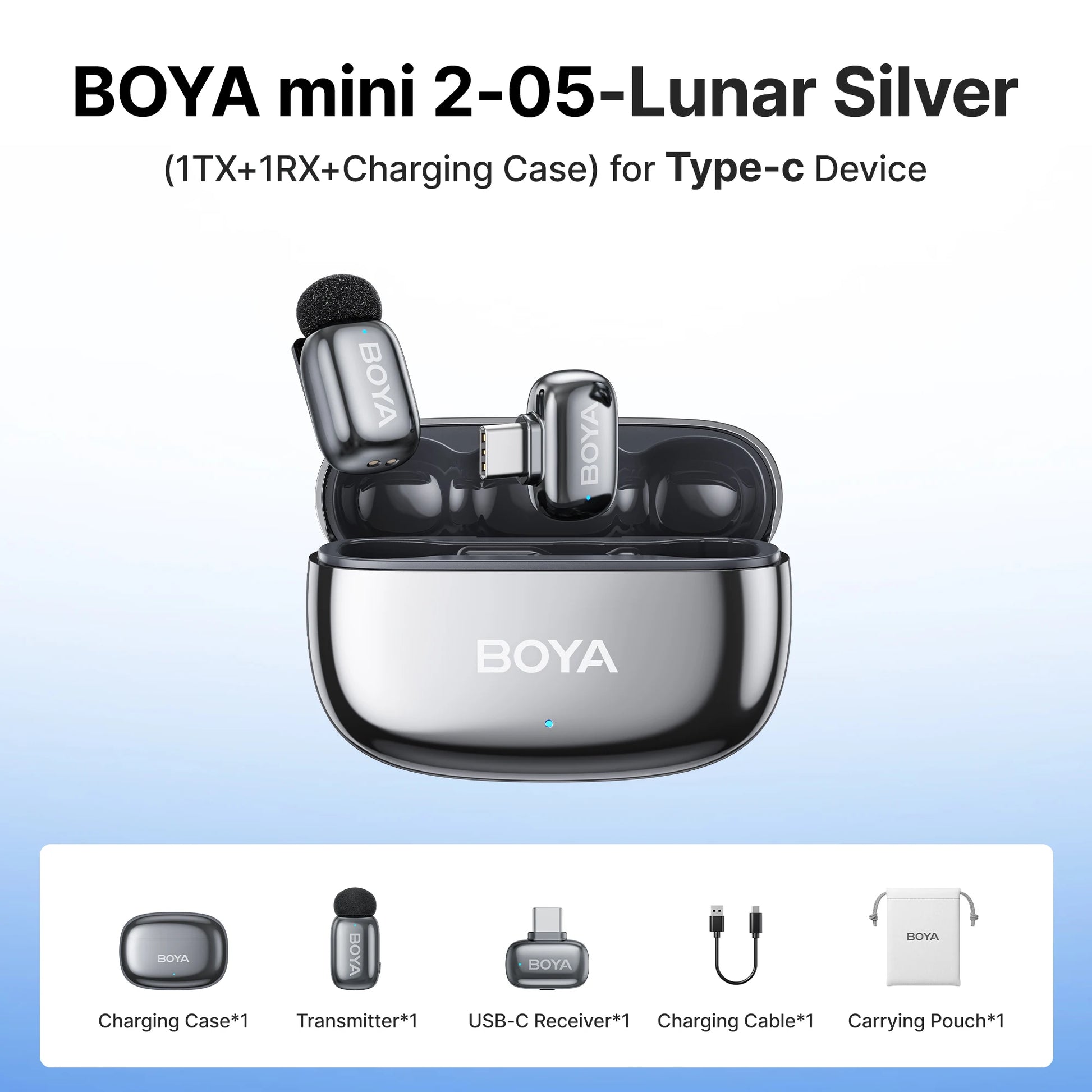 BOYA Mini 2 Wireless Lavalier Microphone Kit source-backed variant image