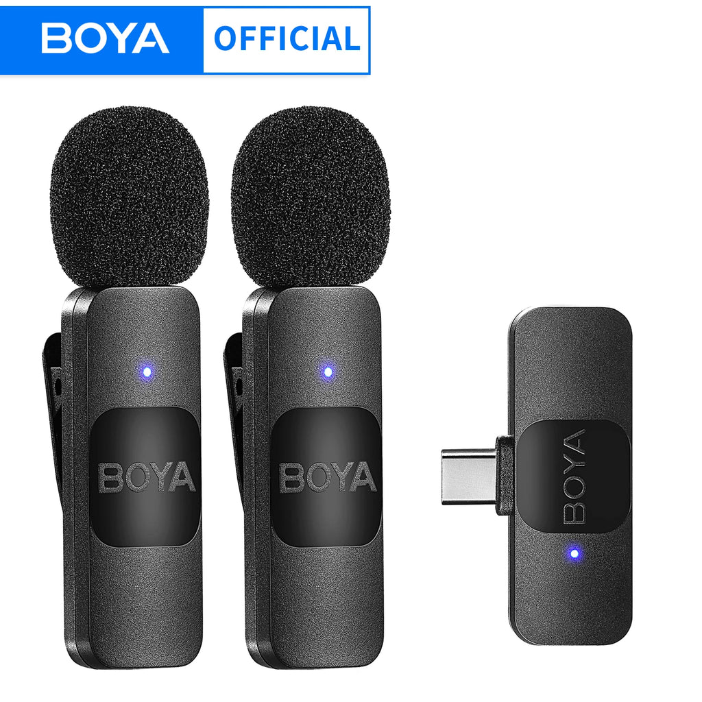 BOYA BY-V Pro Wireless Lavalier Microphone Kit source-backed product image