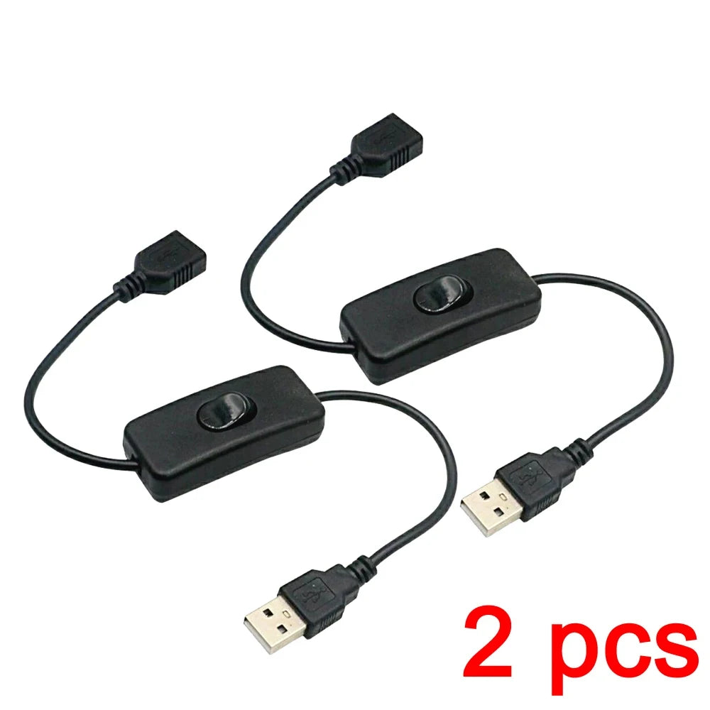 USB on/off extension cables, two-pack