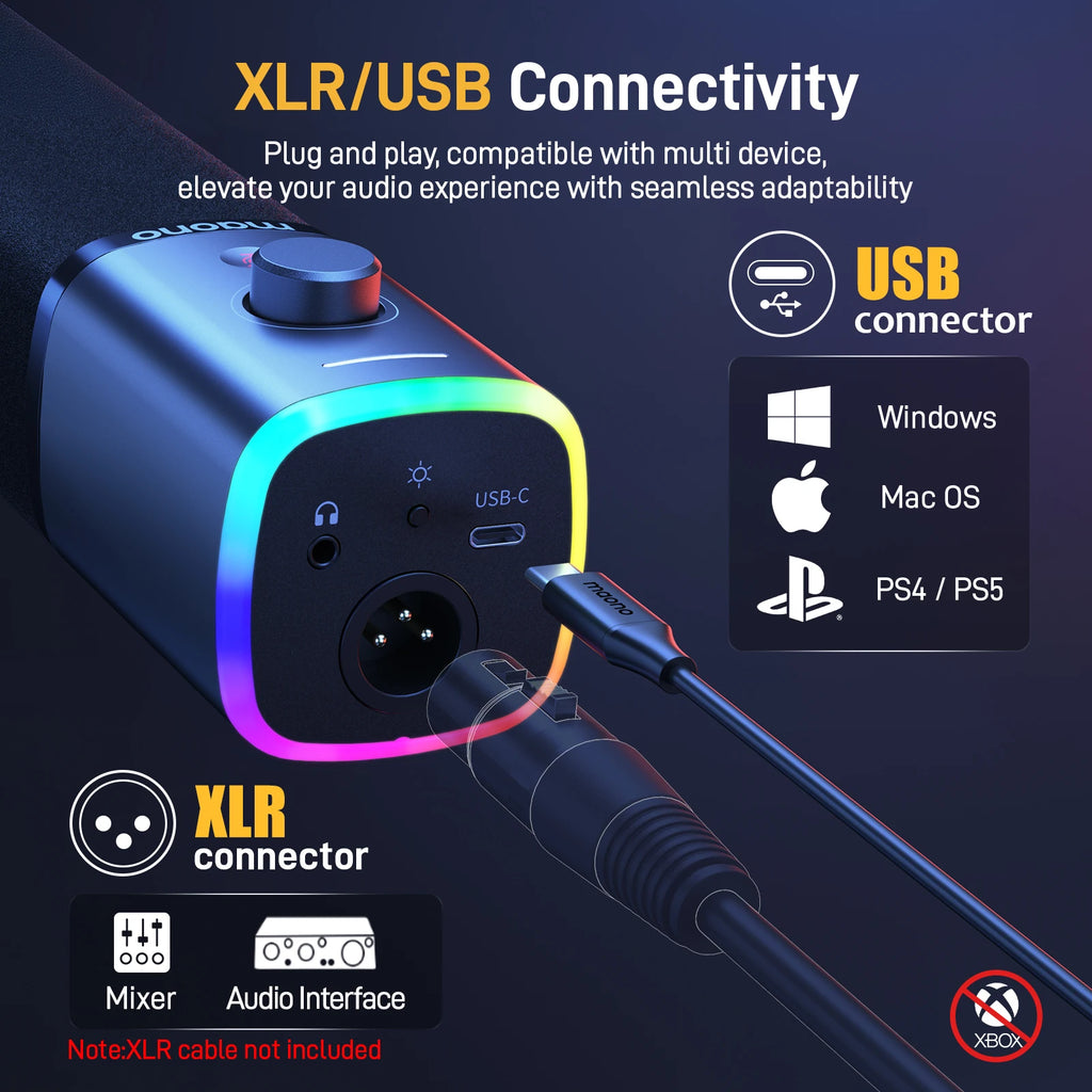 MAONO PD100X USB/XLR dynamic microphone source product image