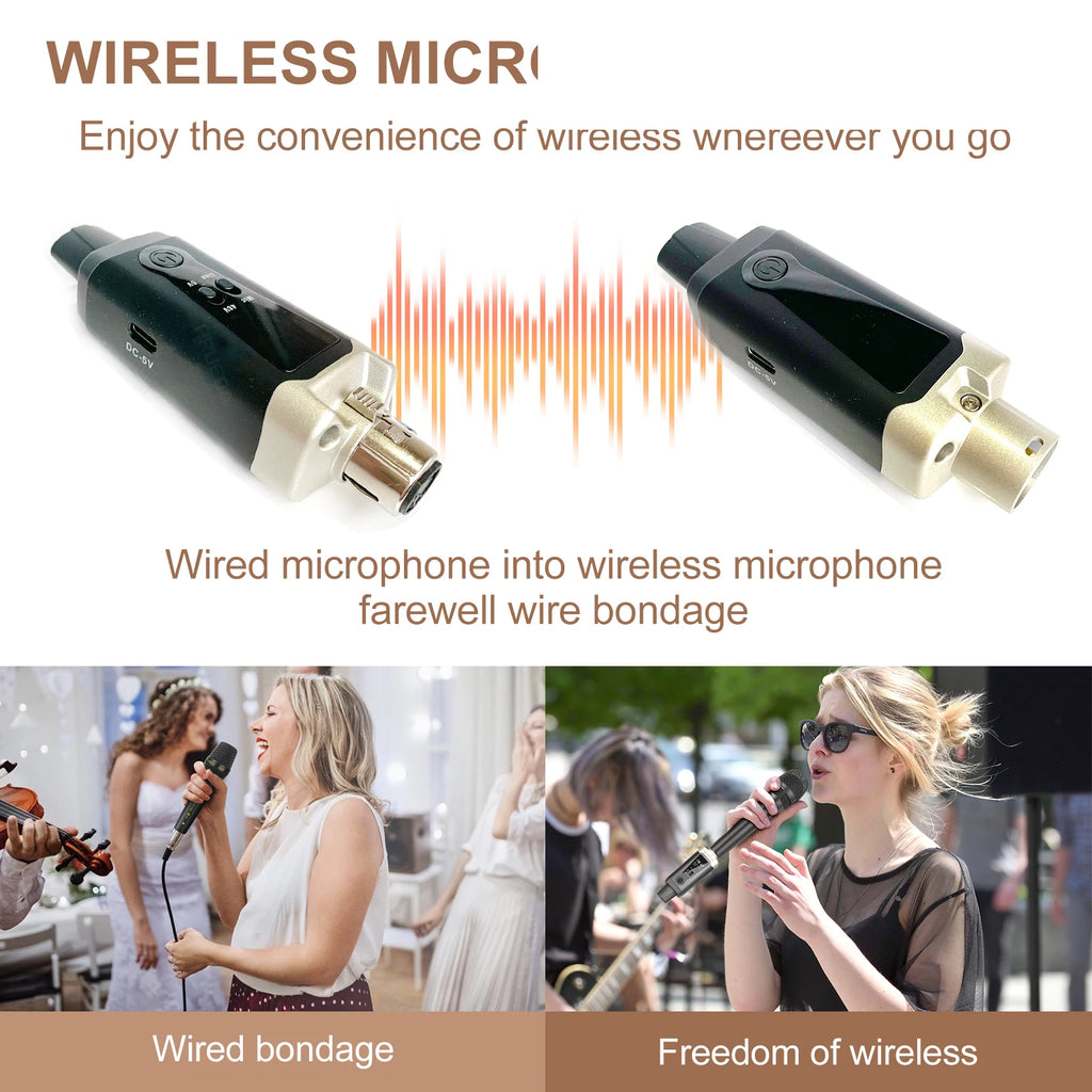 XLRLink UHF Wireless Microphone Adapter Kit source-backed product image