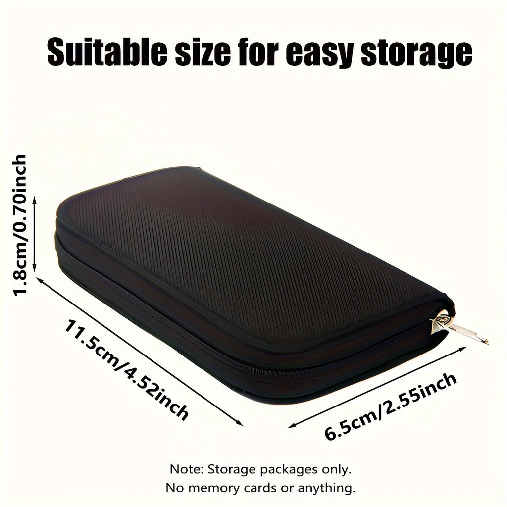 Fabric memory-card storage wallet