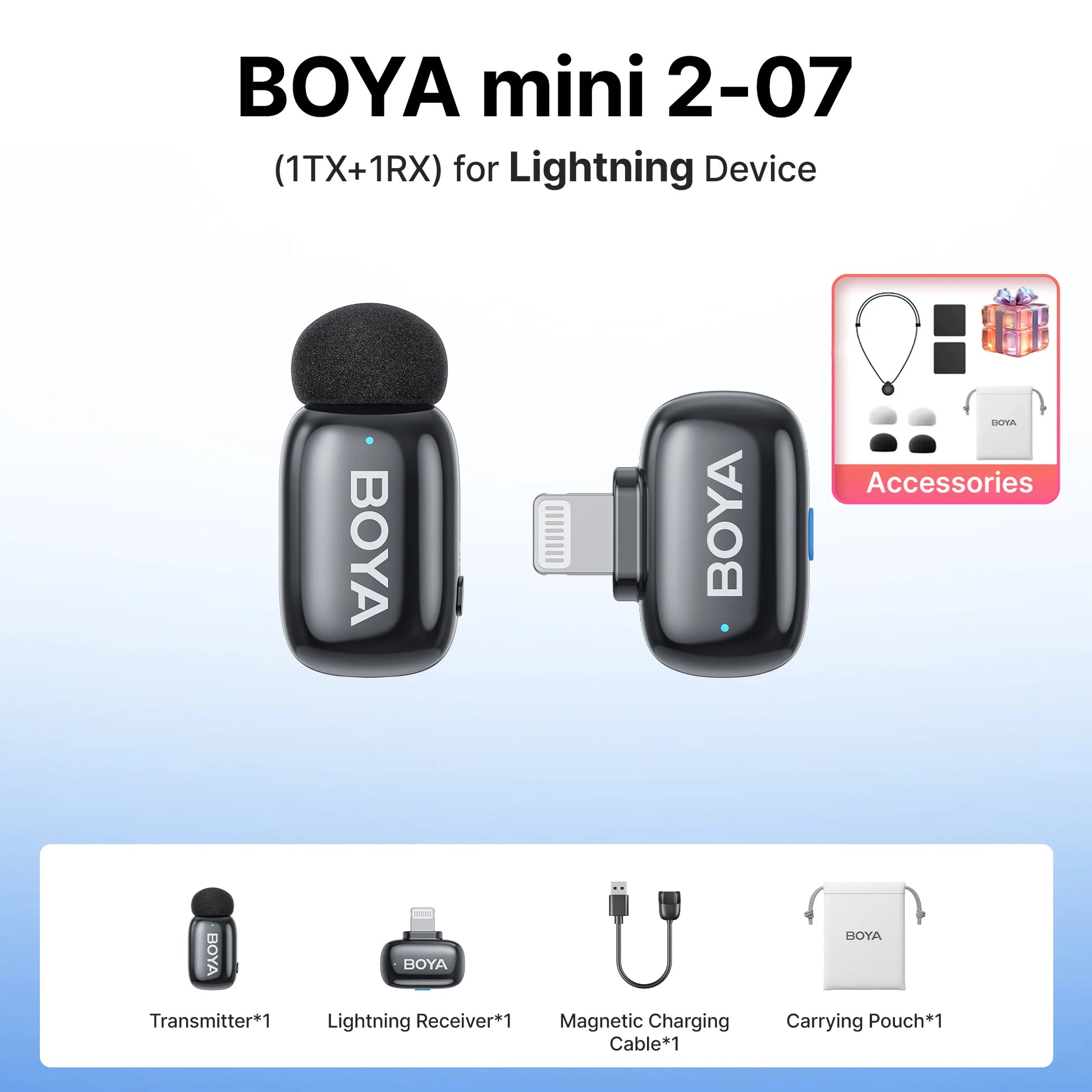 BOYA Mini 2 Wireless Lavalier Microphone Kit source-backed variant image