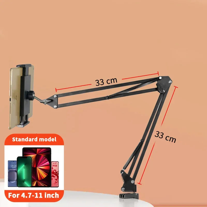 FlexArm tablet bed mount standard model size diagram