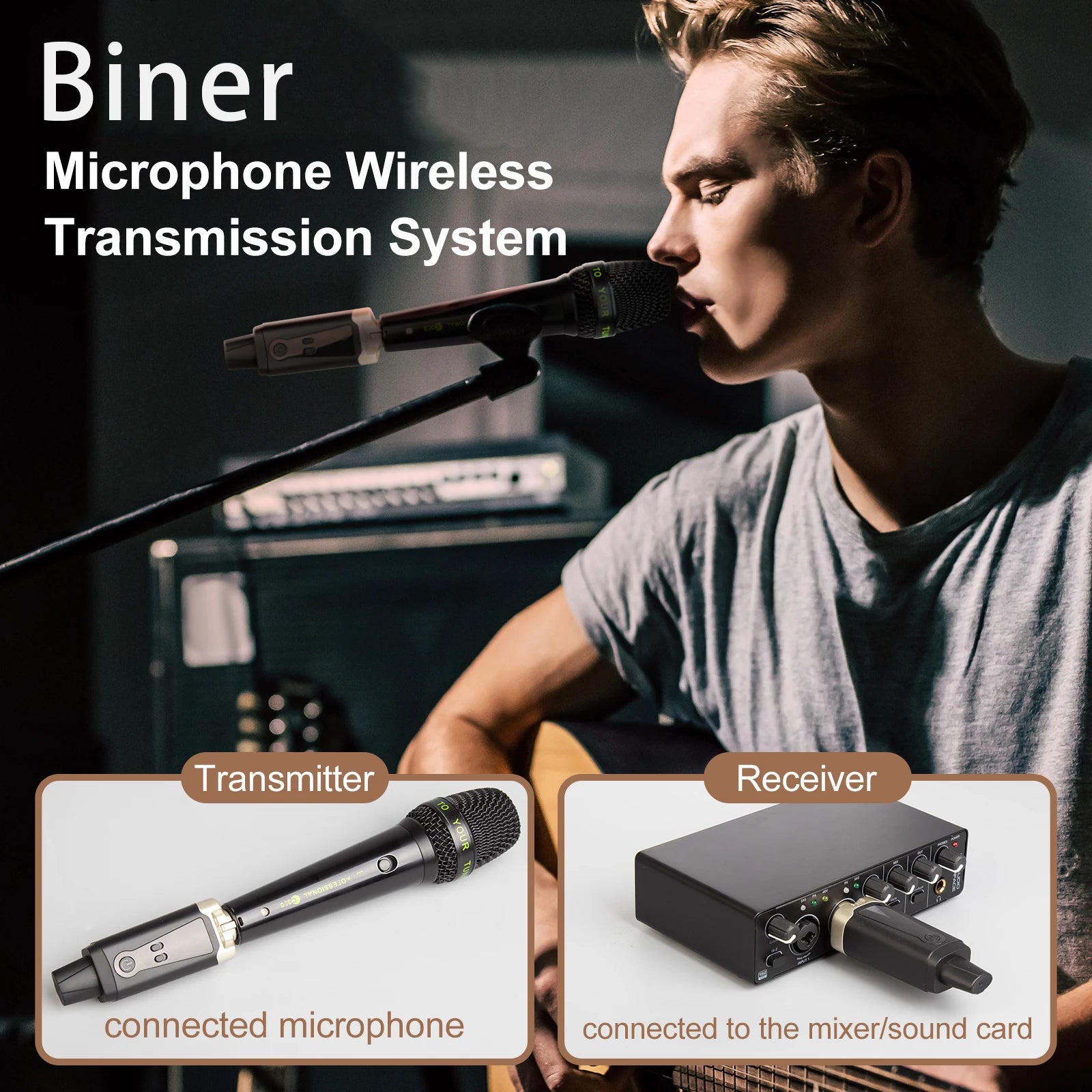 XLRLink UHF Wireless Microphone Adapter Kit source-backed product image