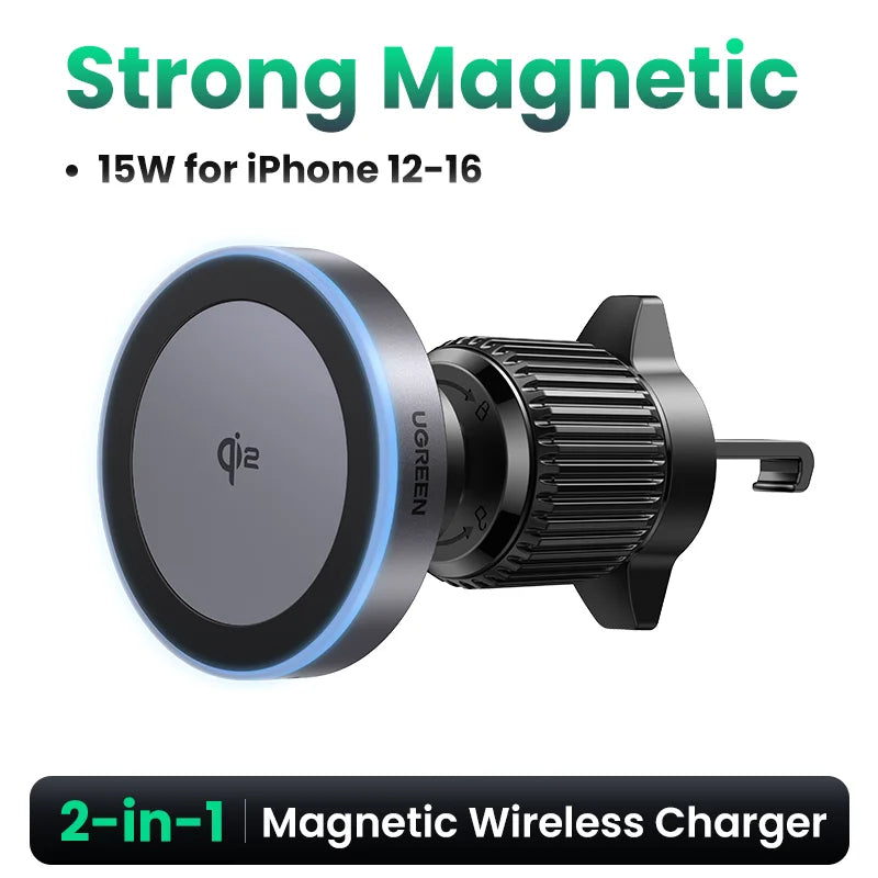 UGREEN Qi2 Magnetic Car Wireless Charger Mount source-backed variant image