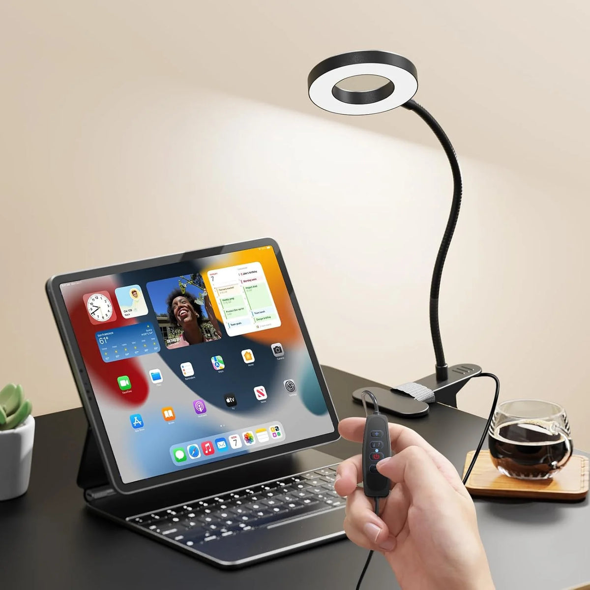 Clip-On Magnifying LED Desk Lamp