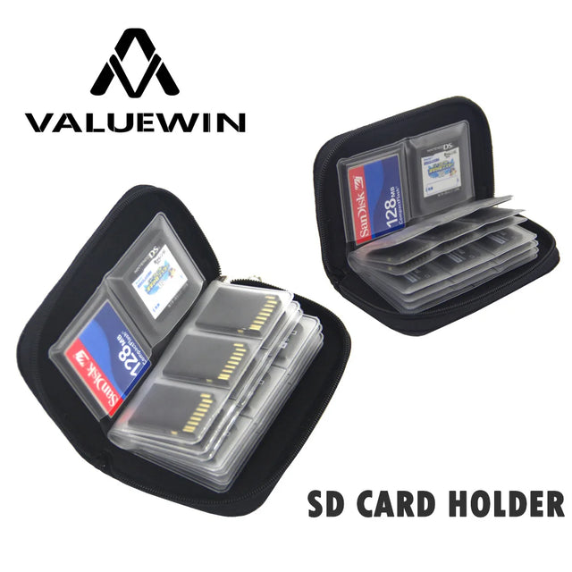 Fabric memory-card storage wallet