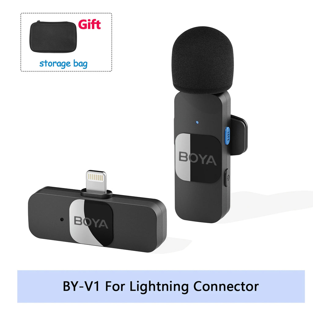 BOYA BY-V Professional Wireless Lavalier Microphone Kit source-backed product image