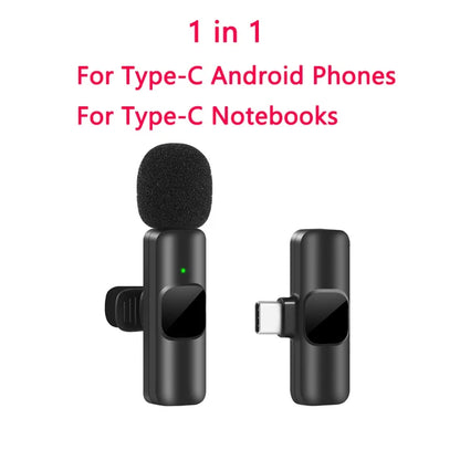 Lavalier Wireless Microphone for iPhone & Android