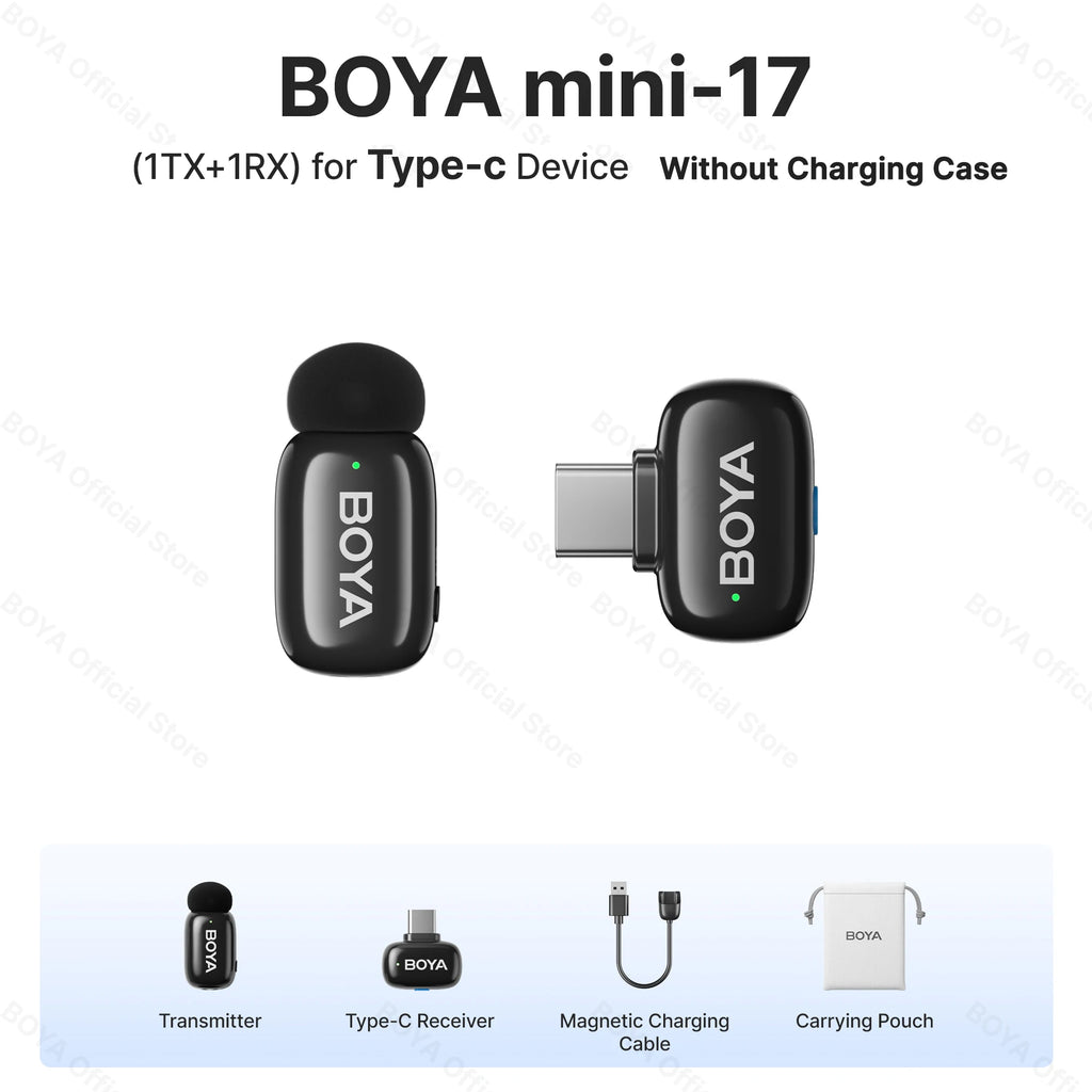 BOYA Mini Wireless Lavalier Microphone Kit source-backed product image