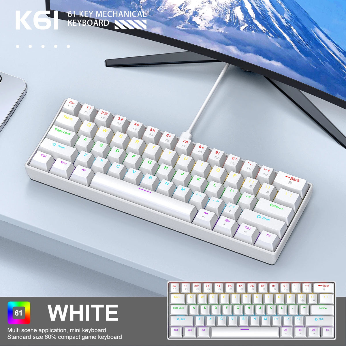 APAYADO K61 wired mechanical keyboard