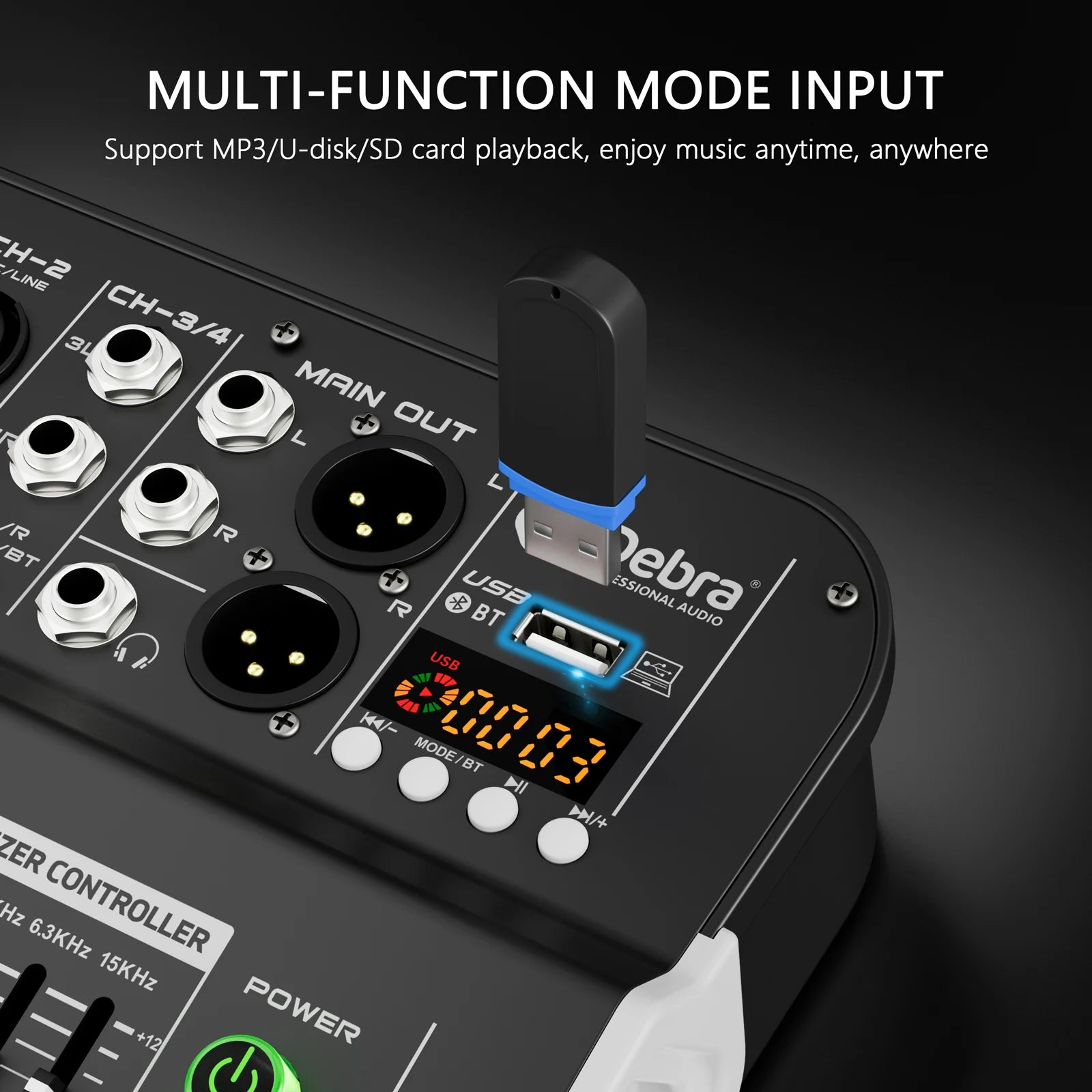 Debra DB-4X 4-Channel Audio Mixer Interface source-backed product image