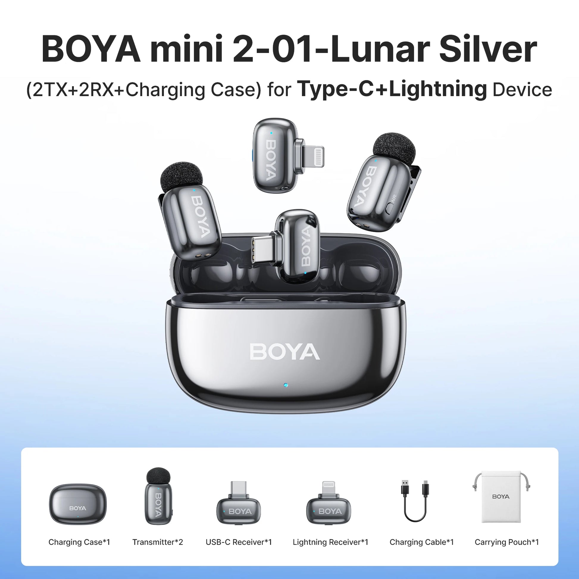 BOYA Mini 2 Wireless Lavalier Microphone Kit source-backed variant image