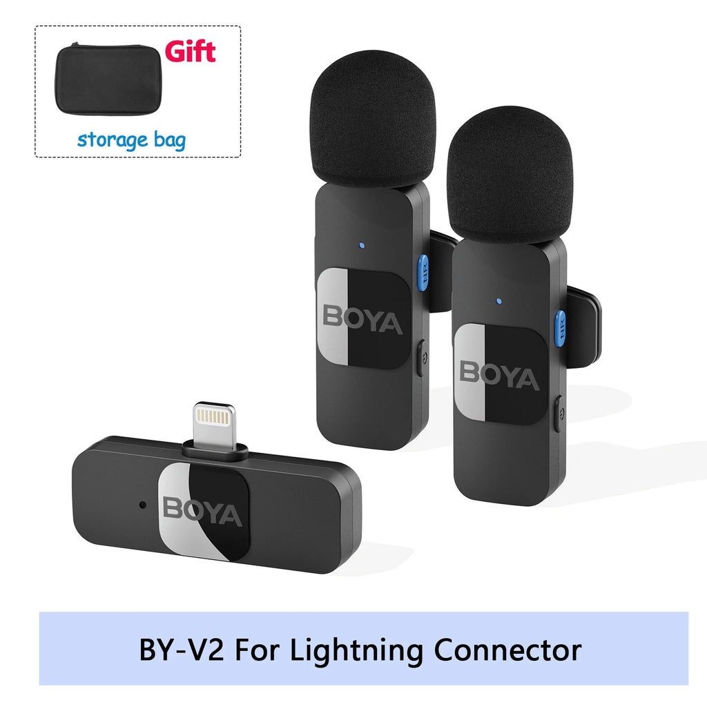 BOYA BY-V Pro Wireless Lavalier Microphone Kit source-backed product image