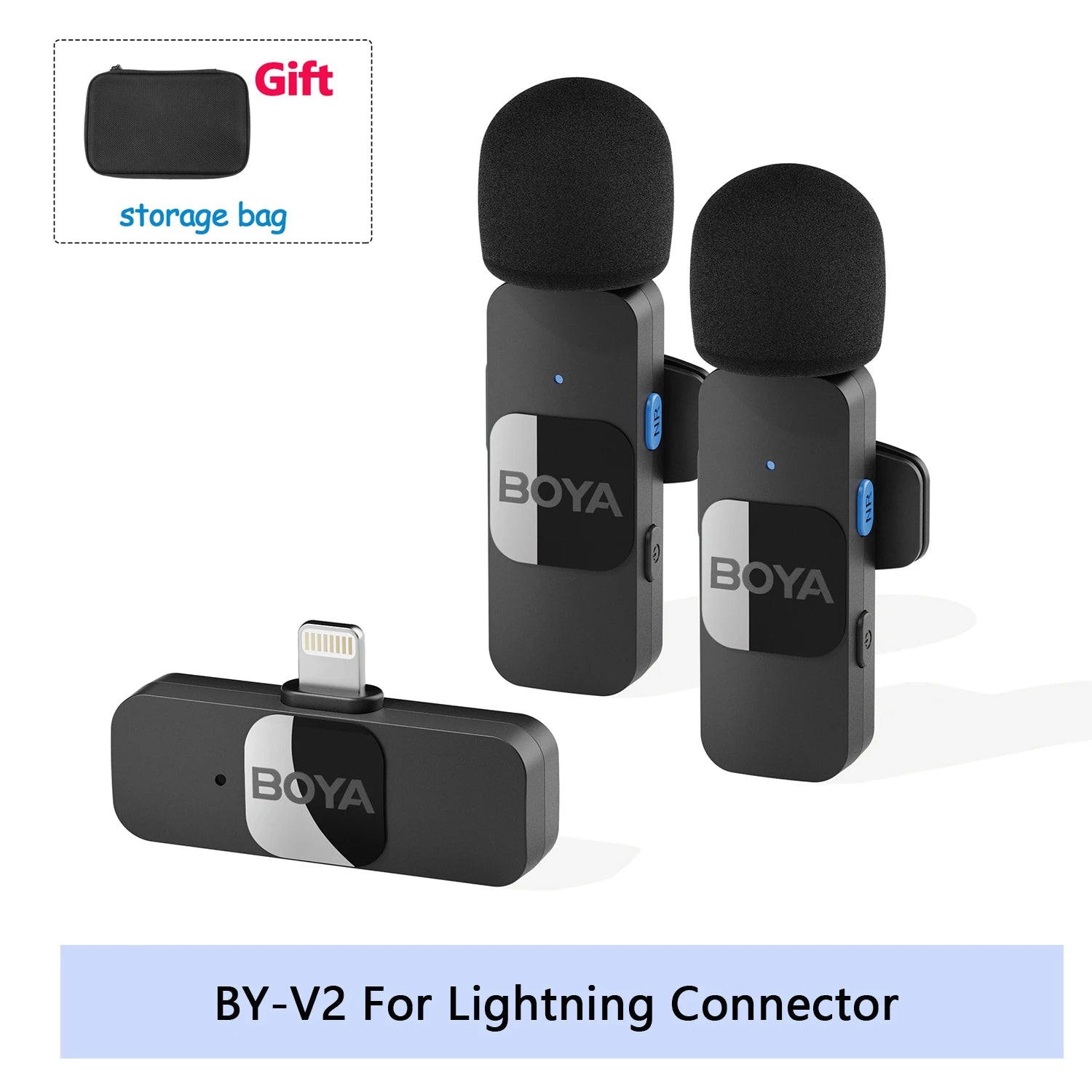 BOYA BY-V Professional Wireless Lavalier Microphone Kit source-backed product image