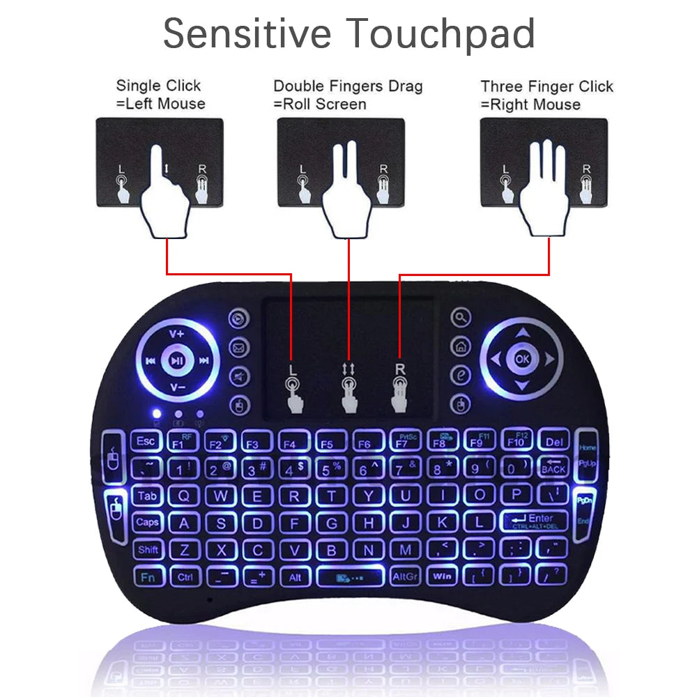 i8 wireless mini keyboard and touchpad