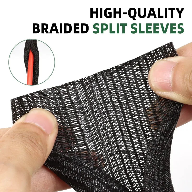 Split self-closing cable sleeve
