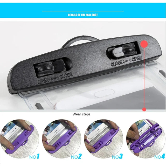 Transparent sealed phone pouch