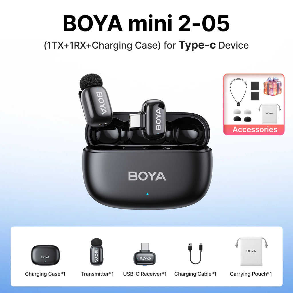BOYA Mini 2 Wireless Lavalier Microphone Kit source-backed variant image
