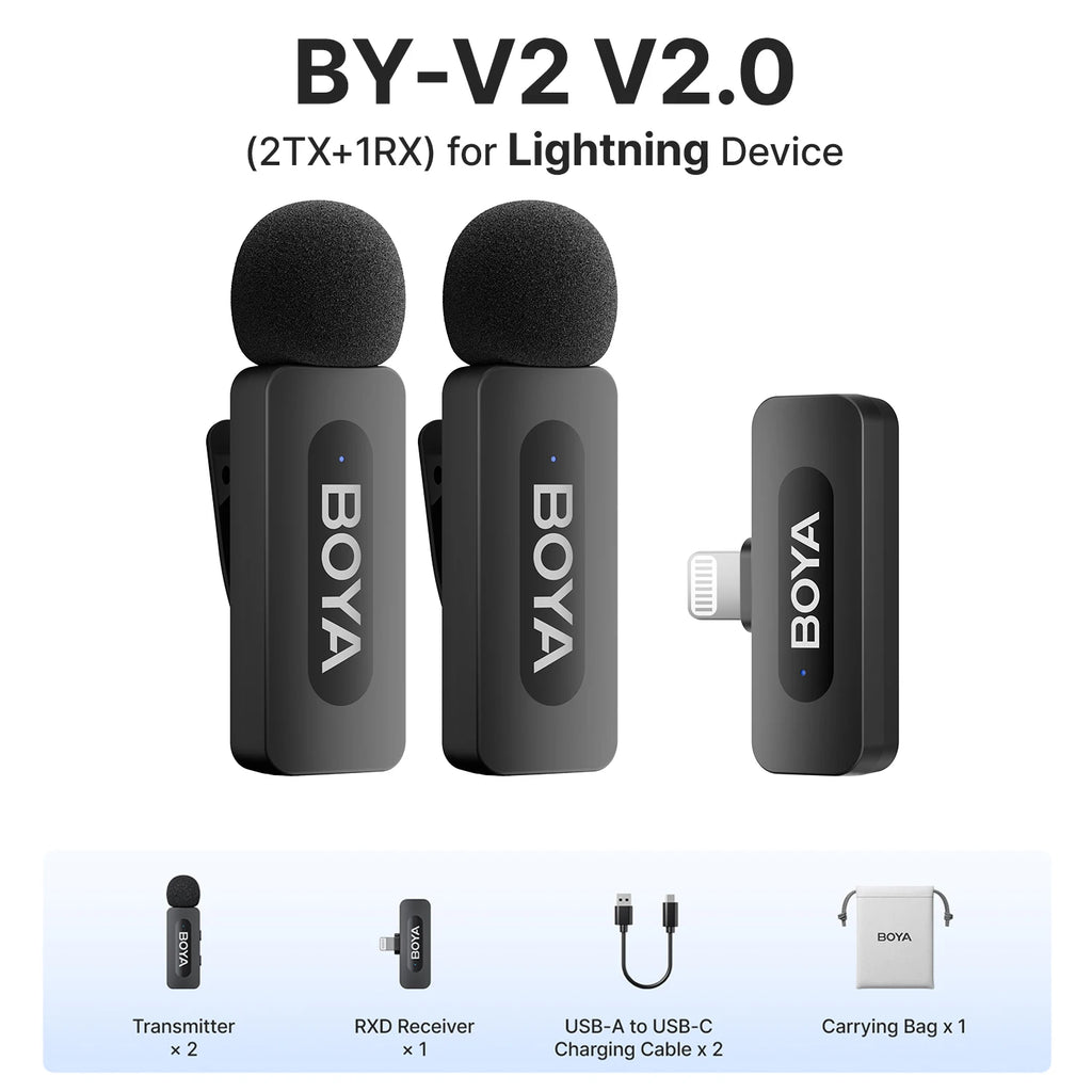 BOYA BY-V Pro Wireless Lavalier Microphone Kit source-backed variant image