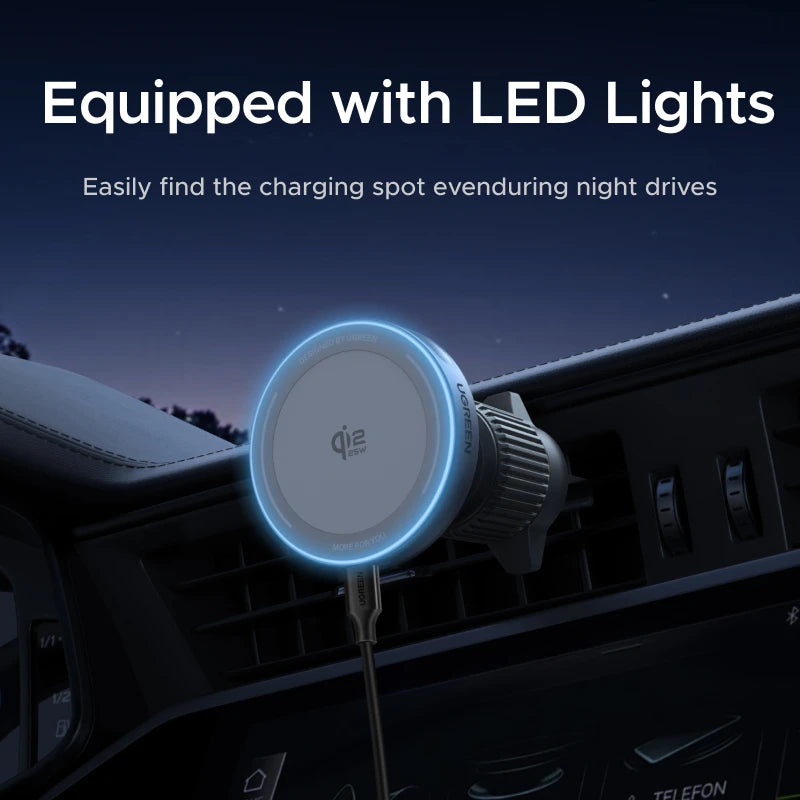 UGREEN Qi2 Magnetic Car Wireless Charger Mount source-backed product image