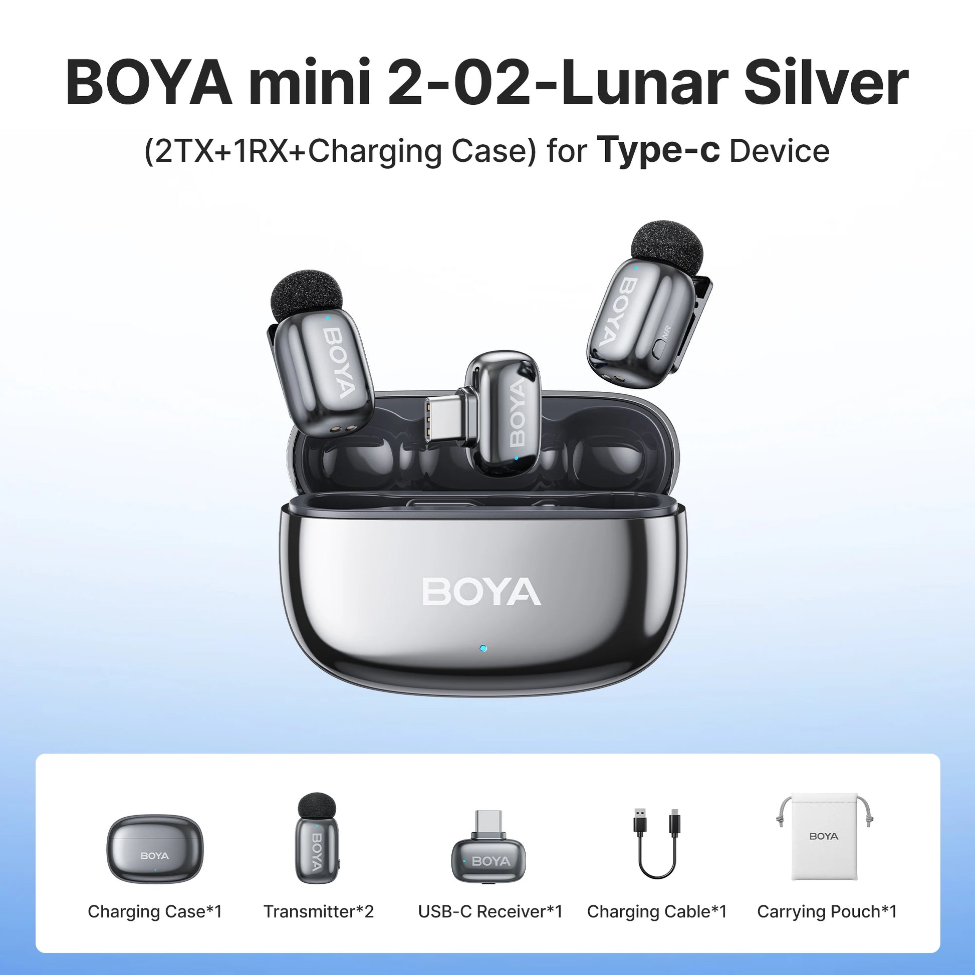 BOYA Mini 2 Wireless Lavalier Microphone Kit source-backed variant image