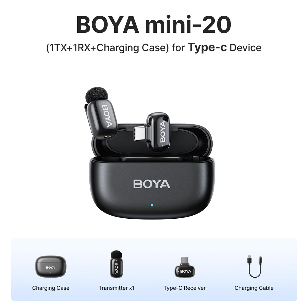 BOYA Mini Wireless Lavalier Microphone Kit source-backed product image