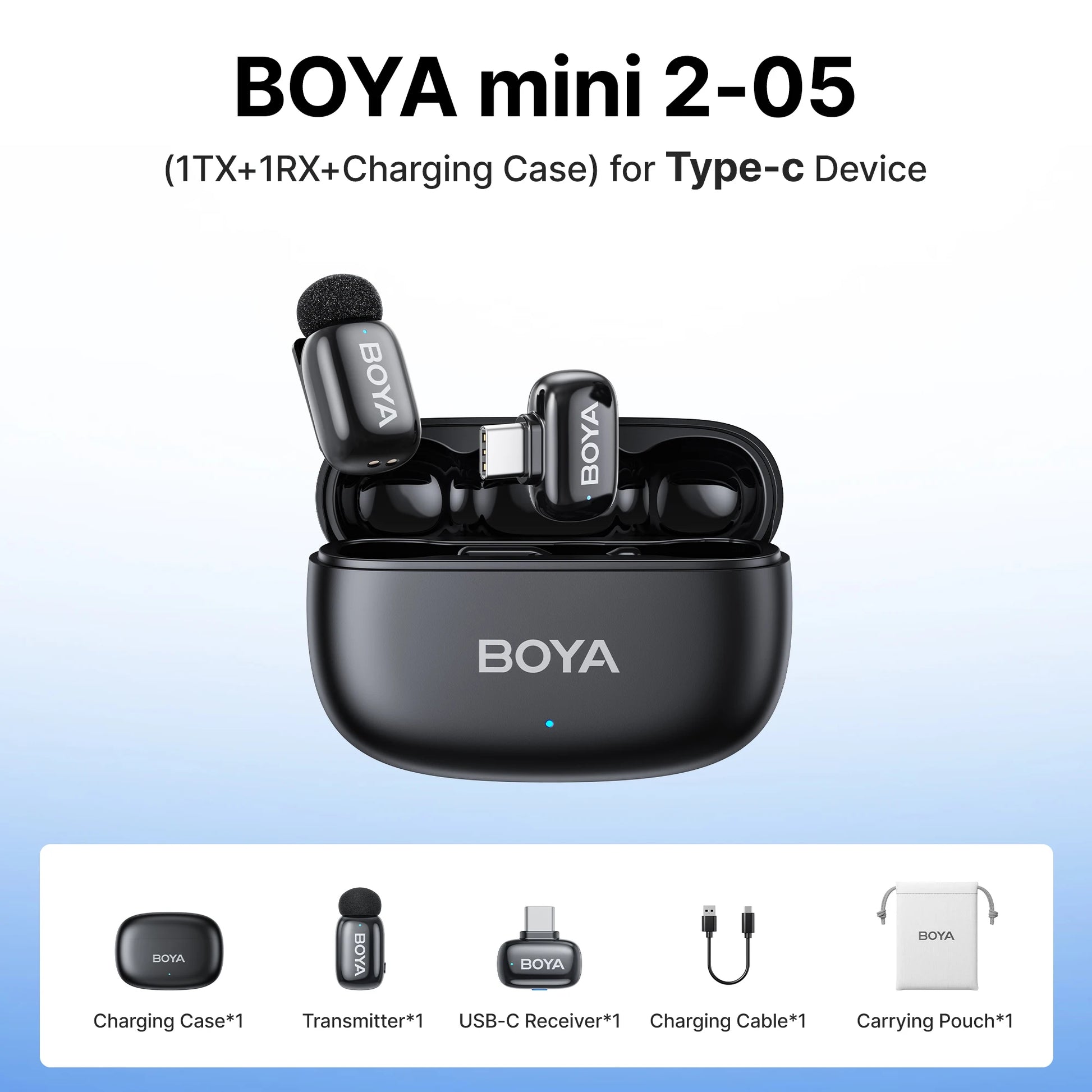 BOYA Mini 2 Wireless Lavalier Microphone Kit source-backed variant image