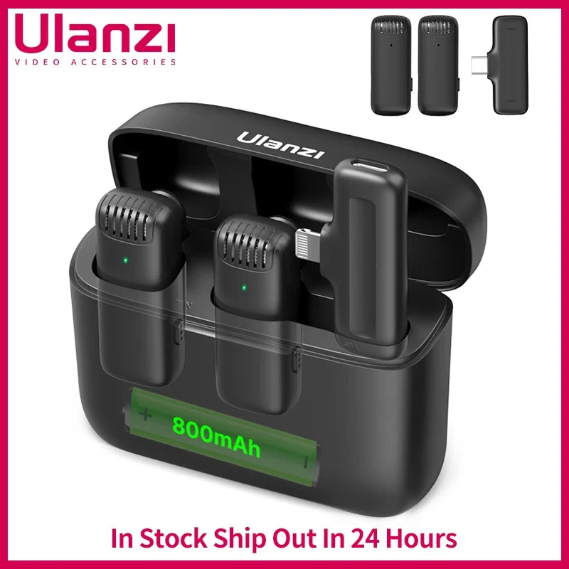 Ulanzi J12 Wireless Lavalier Microphone Kit source-backed product image
