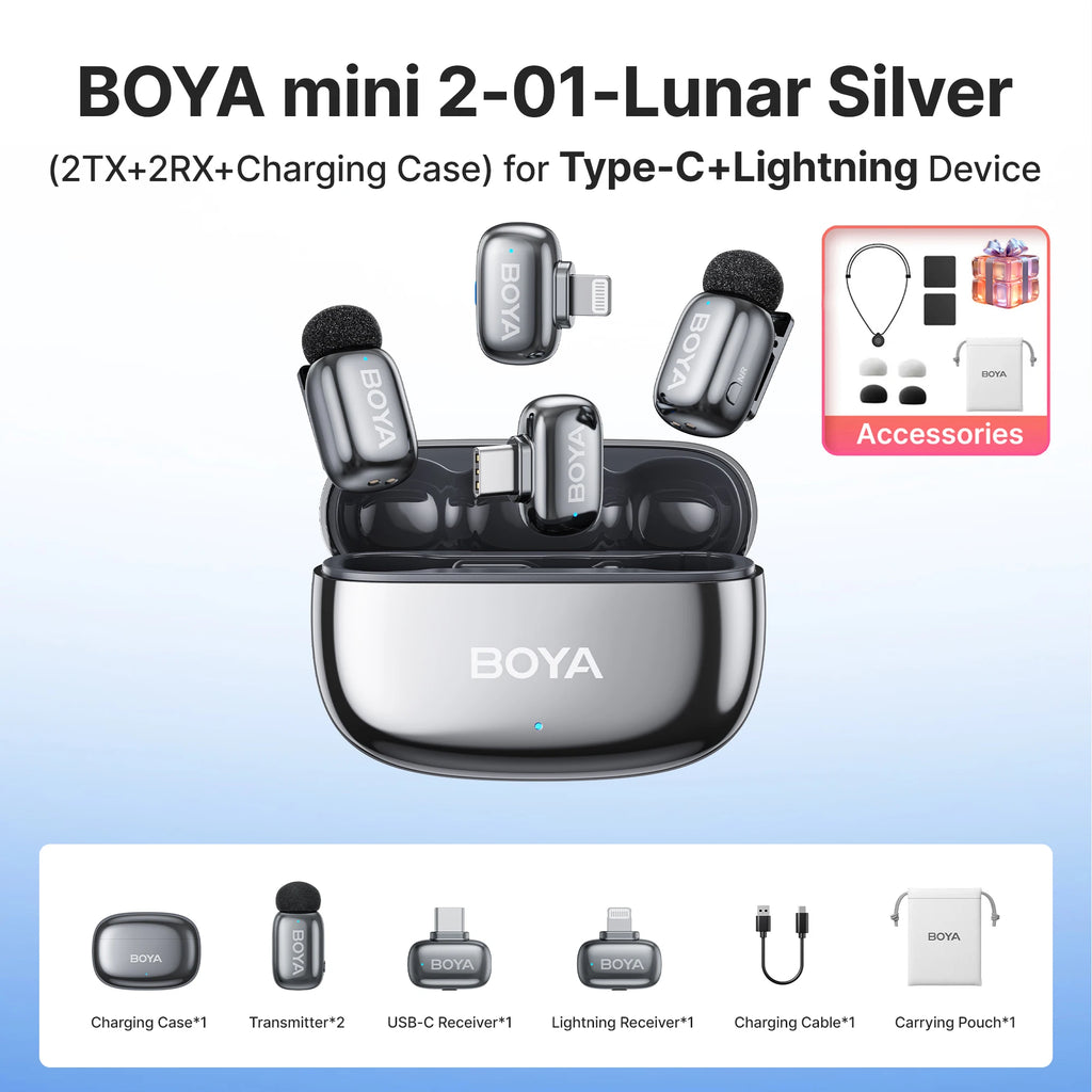 BOYA Mini 2 Wireless Lavalier Microphone Kit source-backed variant image