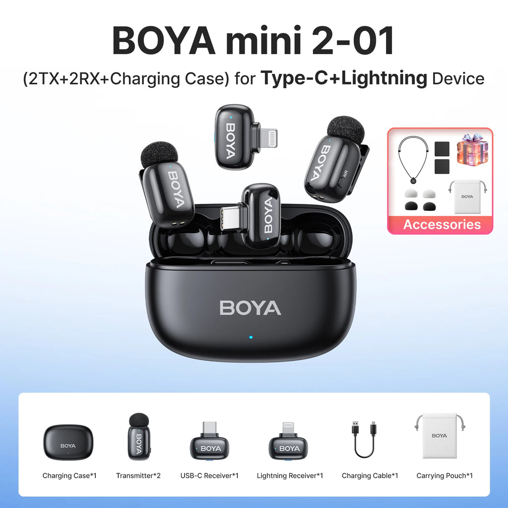 BOYA Mini 2 Wireless Lavalier Microphone Kit source-backed variant image