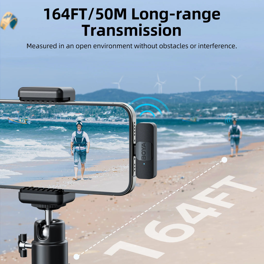 BOYA BY-V Professional Wireless Lavalier Microphone Kit source-backed product image