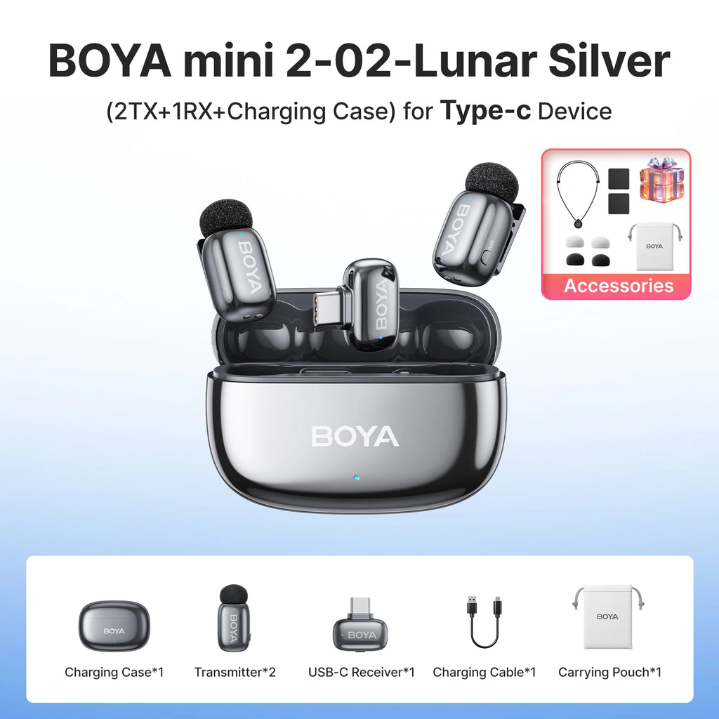 BOYA Mini 2 Wireless Lavalier Microphone Kit source-backed variant image