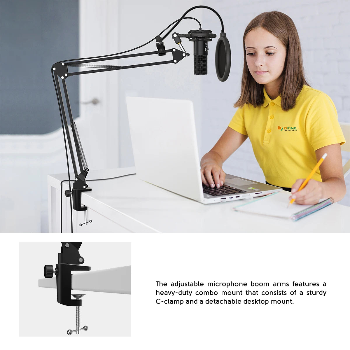 FIFINE T669 USB Condenser Microphone Kit source-backed product image
