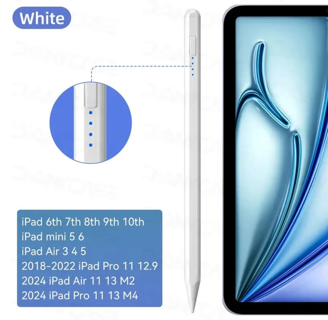 Active stylus for listed iPad models, white