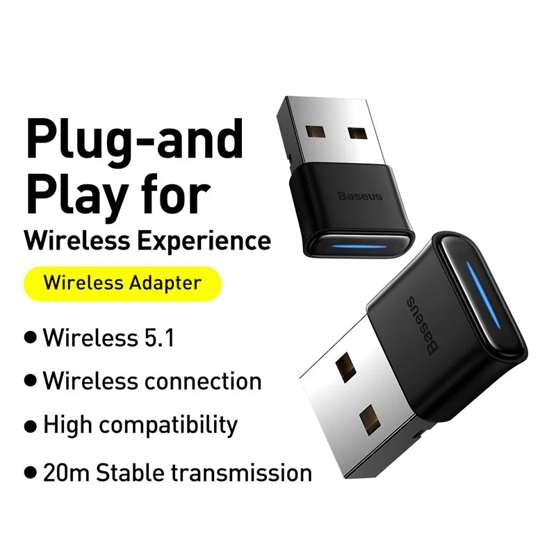 Baseus Bluetooth adapter plug-and-play feature overview
