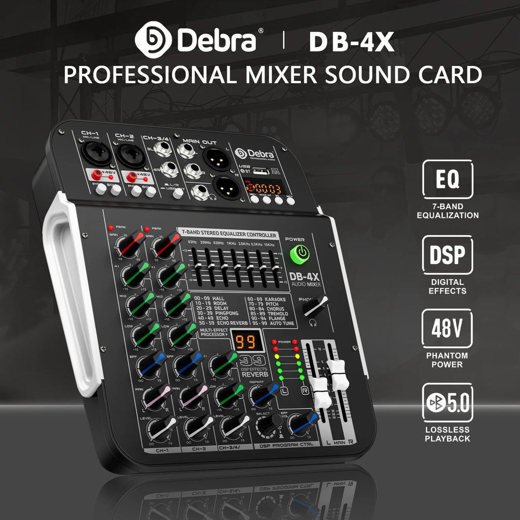Debra DB-4X 4-Channel Audio Mixer Interface source-backed product image