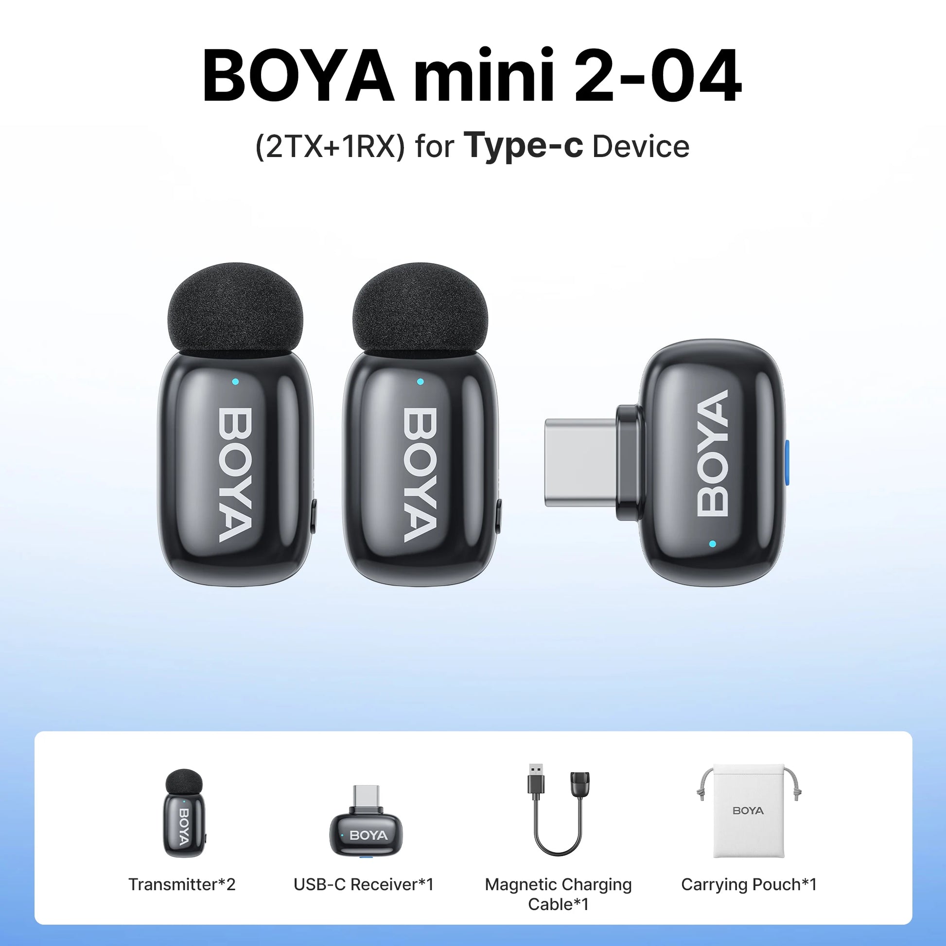 BOYA Mini 2 Wireless Lavalier Microphone Kit source-backed variant image