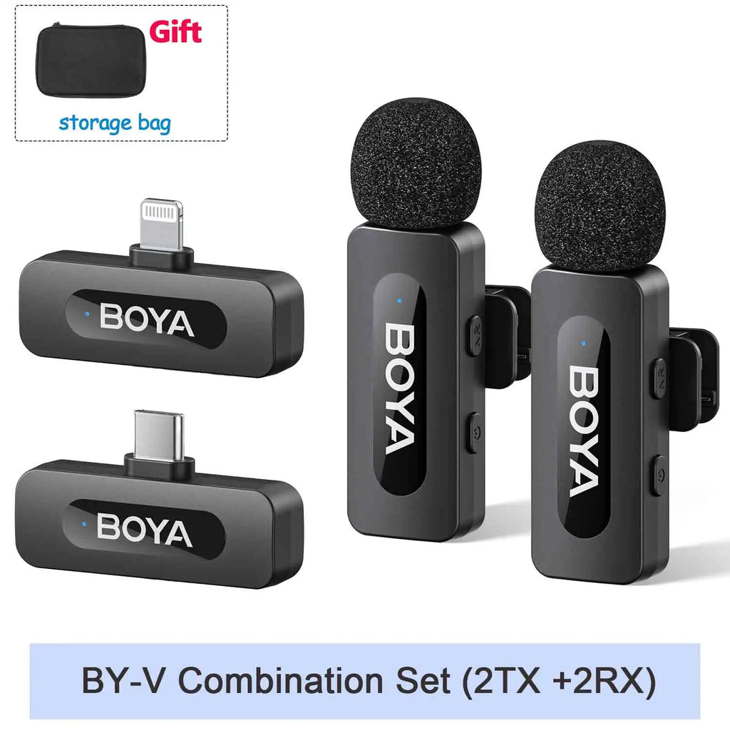 BOYA BY-V Pro Wireless Lavalier Microphone Kit source-backed product image