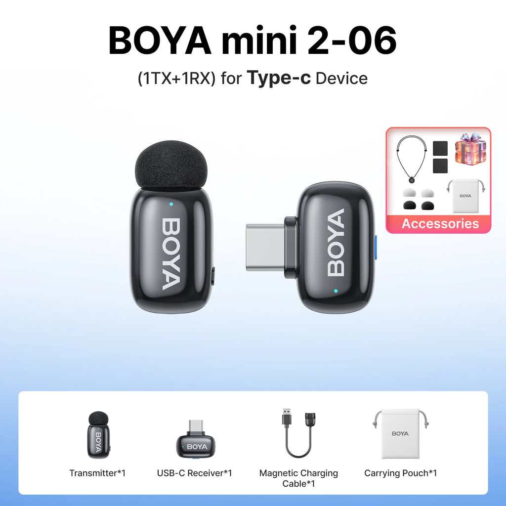 BOYA Mini 2 Wireless Lavalier Microphone Kit source-backed variant image